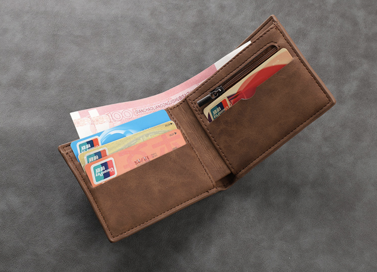 3 pcs Men's Vertical Retro Foldable Multi-Card Wallet Multi-Pocket Money Clip Wallets Holders