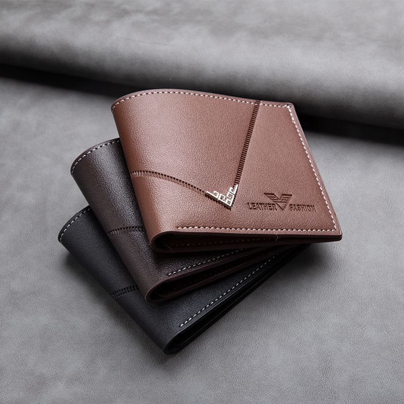 Men's Wallet Short Wallet Multiple Card Slots Horizontal Payment Public Transportation Bank Card Package Credit Card Business Commuting Wallets Holders