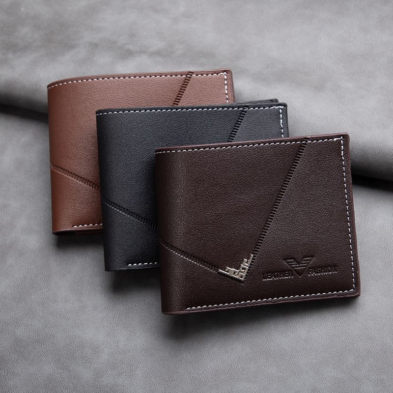 Men's Wallet Short Wallet Multiple Card Slots Horizontal Payment Public Transportation Bank Card Package Credit Card Business Commuting Wallets Holders
