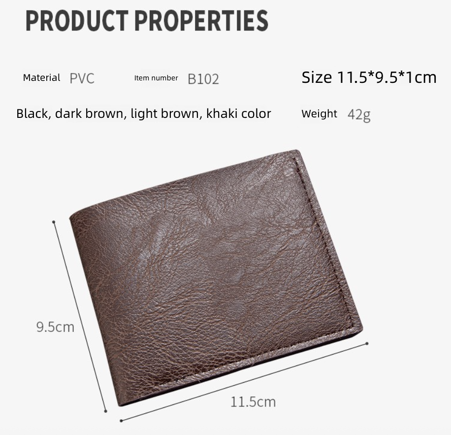 Short Men's Wallet Multifunctional Card Wallet Coin Purse Wallets Holders