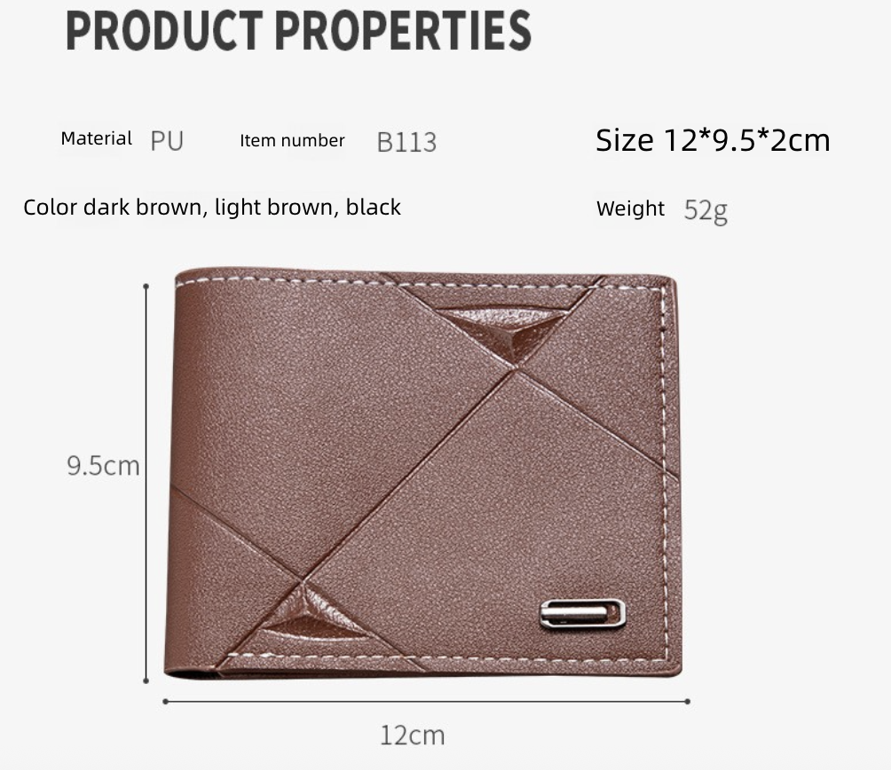 Coin Purse Business Leisure Men's Wallet Large Capacity Waterproof Card Bag Anti-Theft Credit Card Wallets Holders