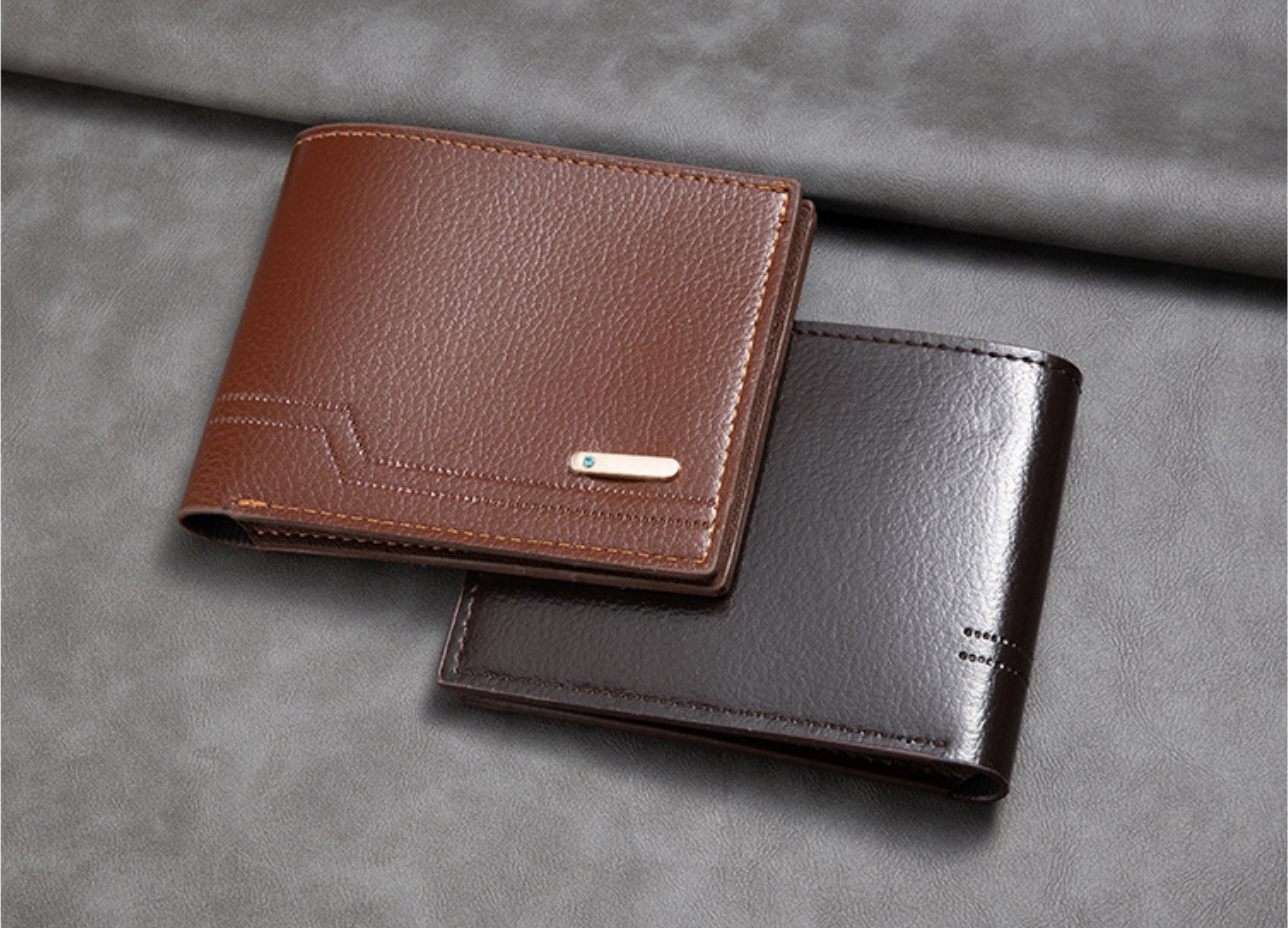 Men's Wallet Lychee Pattern Soft Leather Wallet Multiple Card Slots Large Capacity Short Credit Card Ultra Light Portable Waterproof Wallets Holders