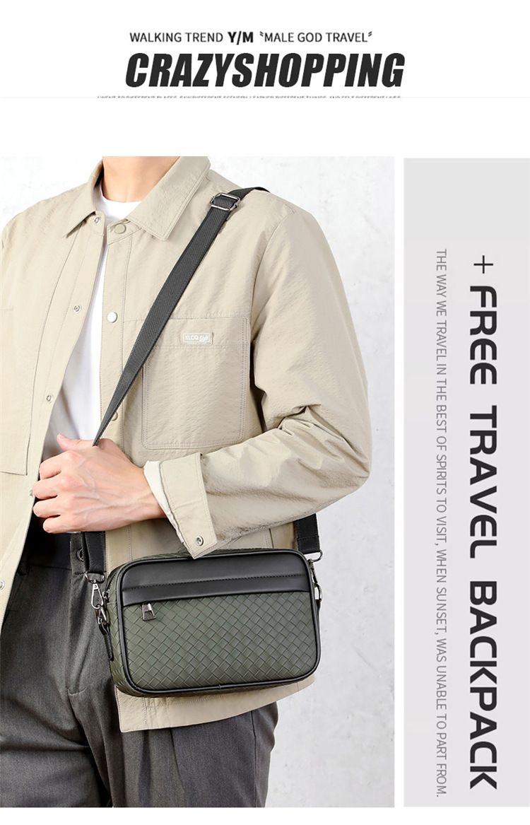 New Men's Trendy Casual Sports Shoulder Bag Outdoor Crossbody Bag Multi-Functional Storage Backpack Portable Small Shoulder Bags