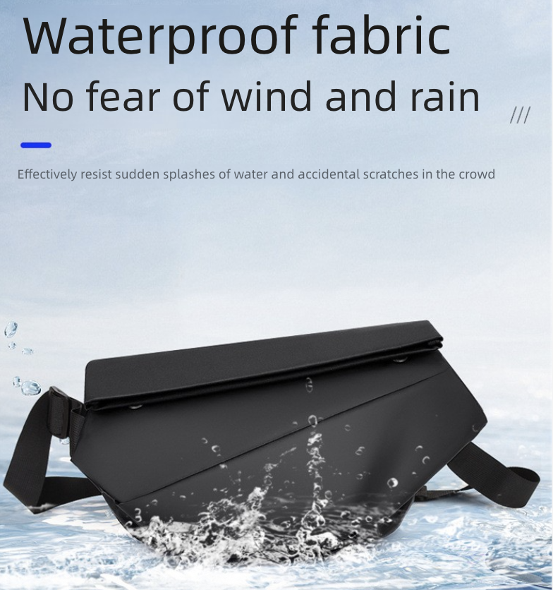 New Trendy Men's Crossbody Bag Waterproof Trendy Cool Cross Shoulder Bag Cross-Body Sling Bags
