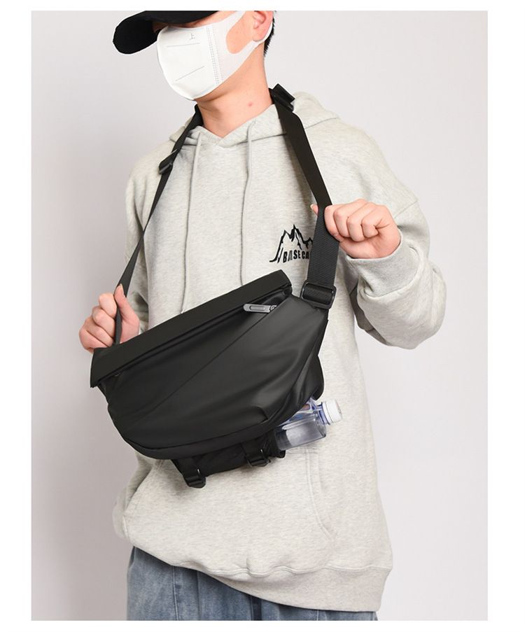 New Trendy Men's Crossbody Bag Waterproof Trendy Cool Cross Shoulder Bag Cross-Body Sling Bags
