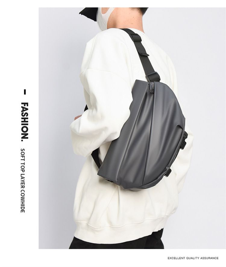New Trendy Men's Crossbody Bag Waterproof Trendy Cool Cross Shoulder Bag Cross-Body Sling Bags