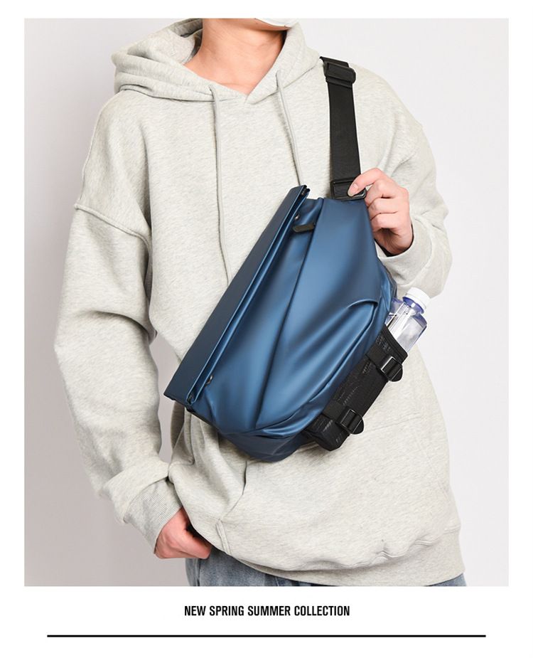 New Trendy Men's Crossbody Bag Waterproof Trendy Cool Cross Shoulder Bag Cross-Body Sling Bags