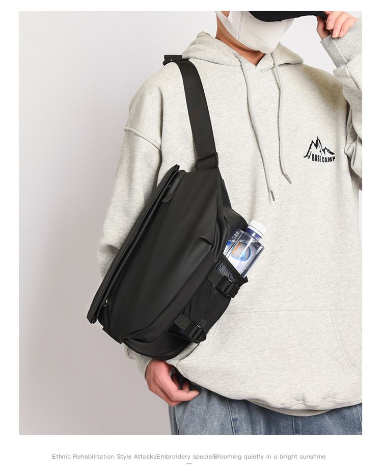 New Trendy Men's Crossbody Bag Waterproof Trendy Cool Cross Shoulder Bag Cross-Body Sling Bags