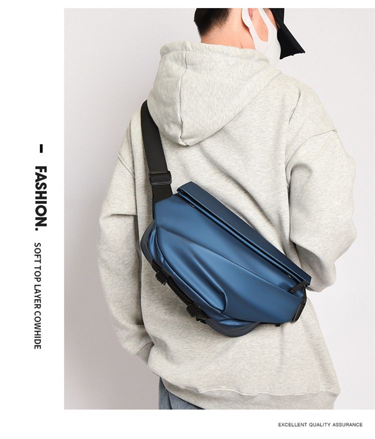 New Trendy Men's Crossbody Bag Waterproof Trendy Cool Cross Shoulder Bag Cross-Body Sling Bags