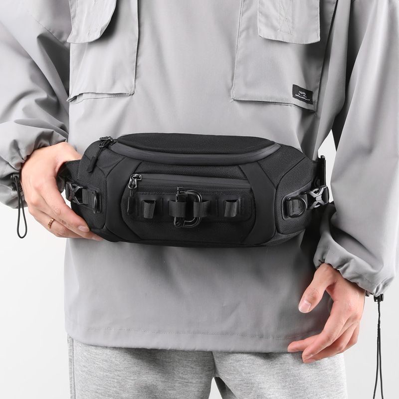 Men's New Sports Bag Mobile Waist Bag Multifunctional Chest Bag Tactical Trendy Men's Small Chest Bag Cross-Body Sling Bags