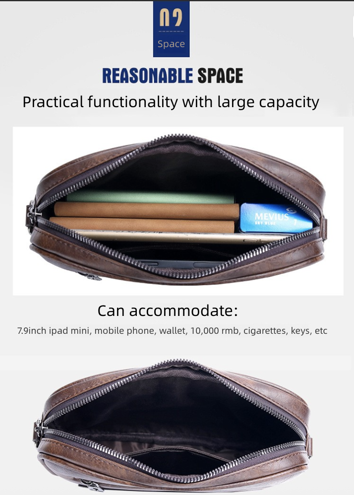 Men's One Shoulder Fashionable Crossbody Bag Casual Fashion Handbag Business Commuting Retro Business Travel Commuting Men's Bags Shoulder Bags