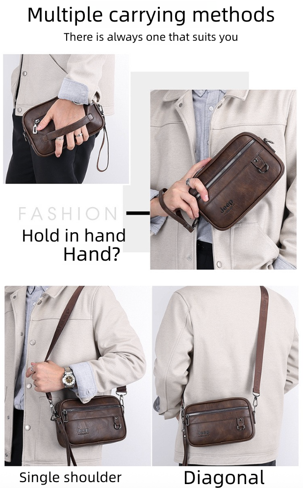 Men's One Shoulder Fashionable Crossbody Bag Casual Fashion Handbag Business Commuting Retro Business Travel Commuting Men's Bags Shoulder Bags