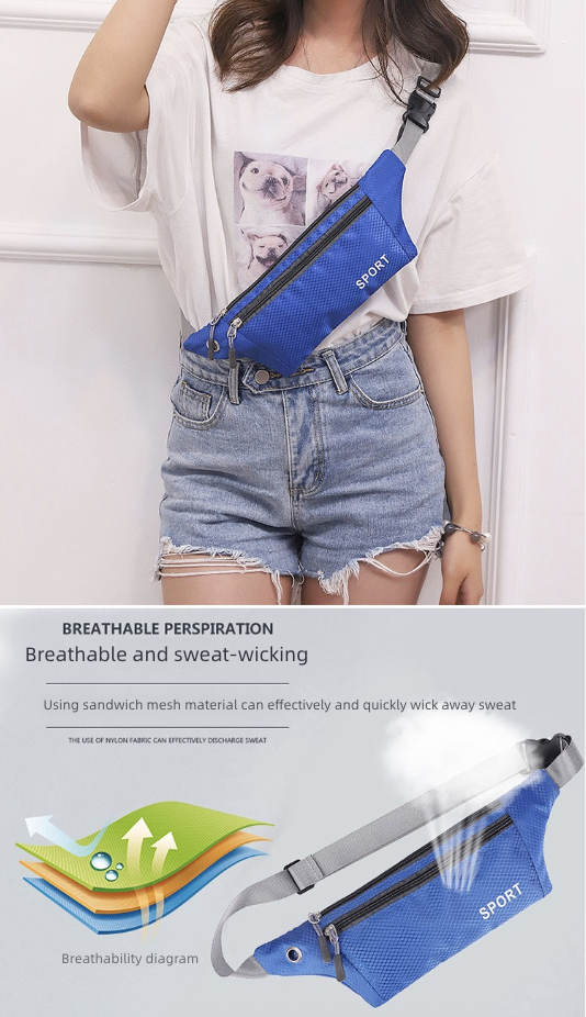 Outdoor Sports Waist Bag Men's Women's Three-Layer Lightweight Mini Waist BagCasual Chest Bag Crossbody Bag Waist Belt for Mobile Phone Men's Bags Waist Packs