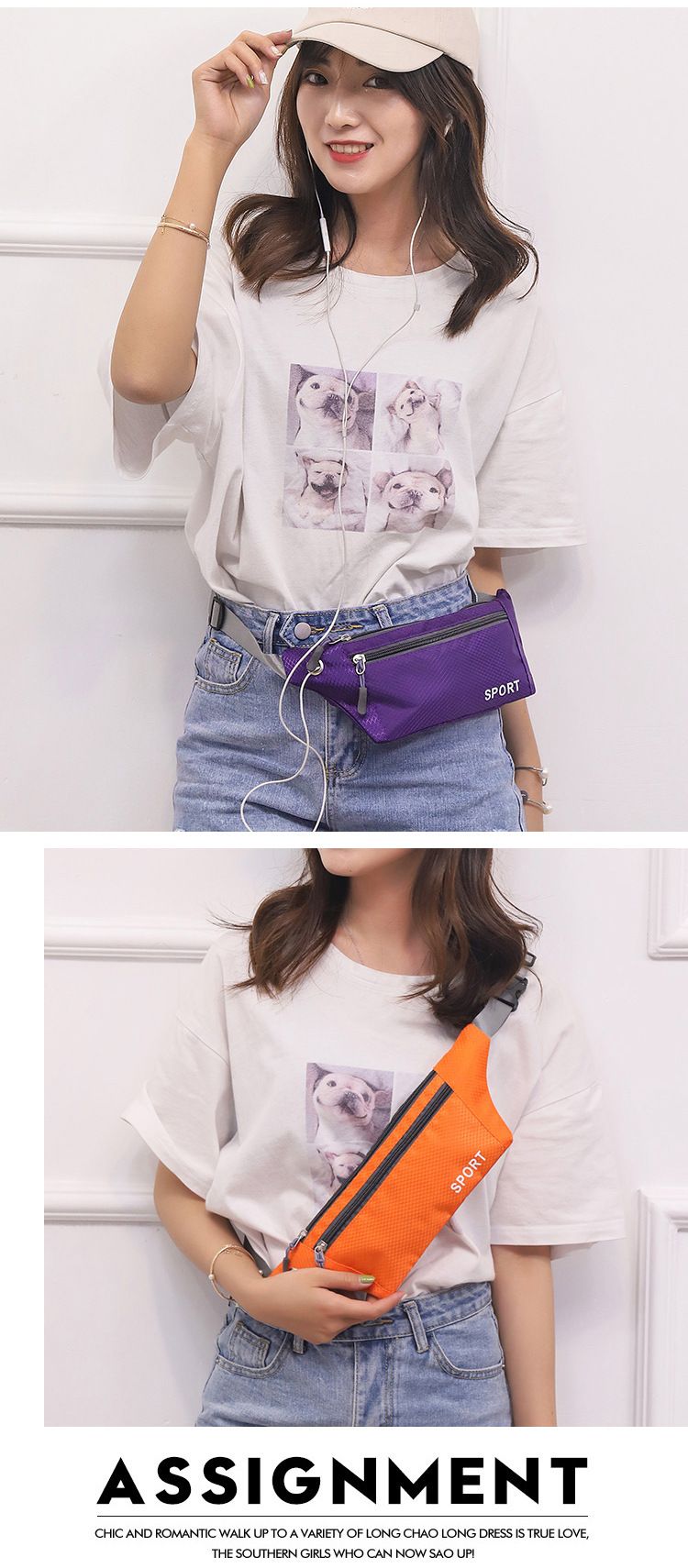 Outdoor Sports Waist Bag Men's Women's Three-Layer Lightweight Mini Waist BagCasual Chest Bag Crossbody Bag Waist Belt for Mobile Phone Men's Bags Waist Packs