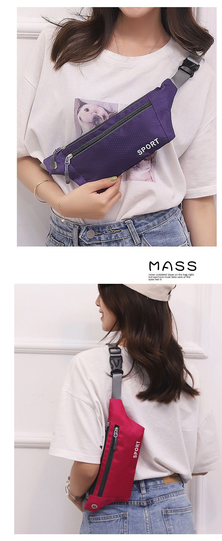 Outdoor Sports Waist Bag Men's Women's Three-Layer Lightweight Mini Waist BagCasual Chest Bag Crossbody Bag Waist Belt for Mobile Phone Men's Bags Waist Packs