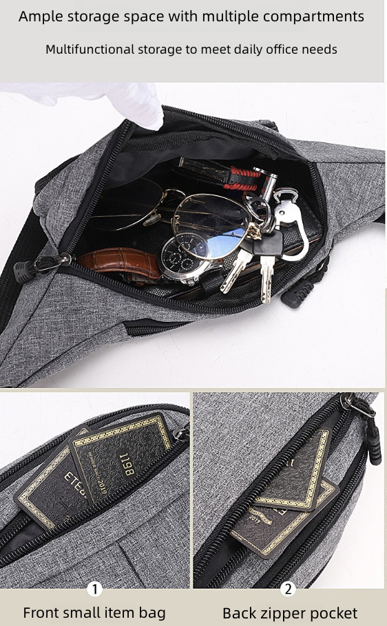 Men's Bags Waist Packs Chest Bag Men's Bag Trendy Travel Outdoor Small Backpack Casual Sports Shoulder Bag Men's Crossbody Phone Bag