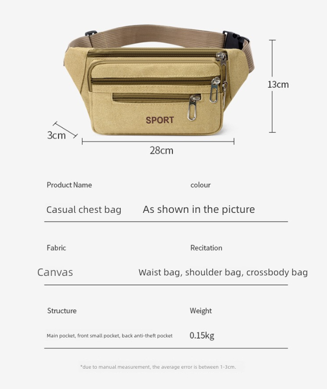 Waist Packs Waist Bag for Men Women Large Capacity Multifunctional Construction Site Work Canvas Wear-Resistant Fashionable Business Wallet Collection