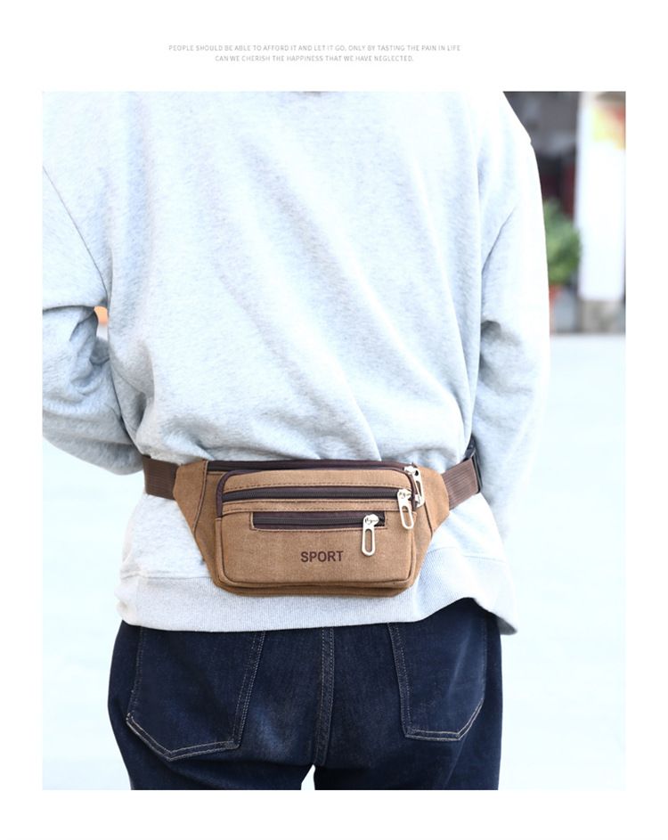 Waist Packs Waist Bag for Men Women Large Capacity Multifunctional Construction Site Work Canvas Wear-Resistant Fashionable Business Wallet Collection