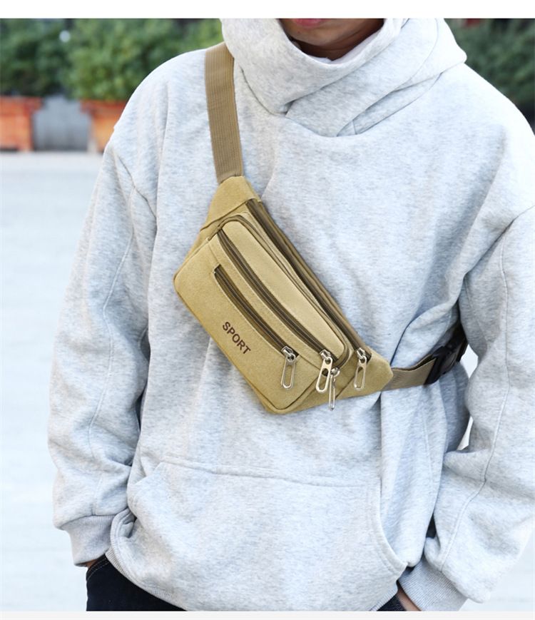 Waist Packs Waist Bag for Men Women Large Capacity Multifunctional Construction Site Work Canvas Wear-Resistant Fashionable Business Wallet Collection