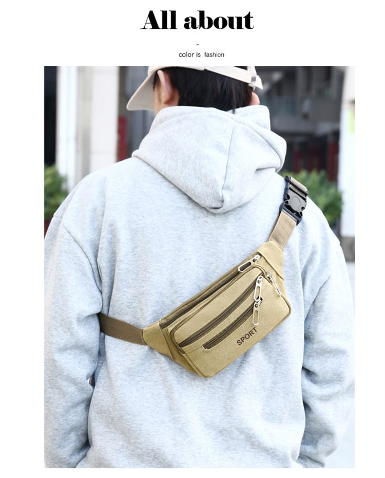 Waist Packs Waist Bag for Men Women Large Capacity Multifunctional Construction Site Work Canvas Wear-Resistant Fashionable Business Wallet Collection