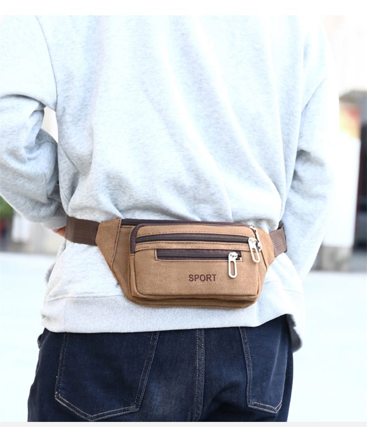 Waist Packs Waist Bag for Men Women Large Capacity Multifunctional Construction Site Work Canvas Wear-Resistant Fashionable Business Wallet Collection