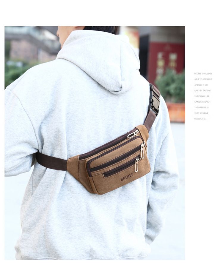 Waist Packs Waist Bag for Men Women Large Capacity Multifunctional Construction Site Work Canvas Wear-Resistant Fashionable Business Wallet Collection