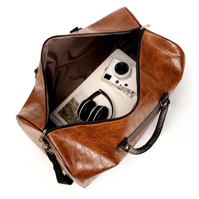 Travel Bags Gym Bag PU Crossbody Bag Business Travel Bag Short Trip Backpack Men's Large Capacity Luggage Tote