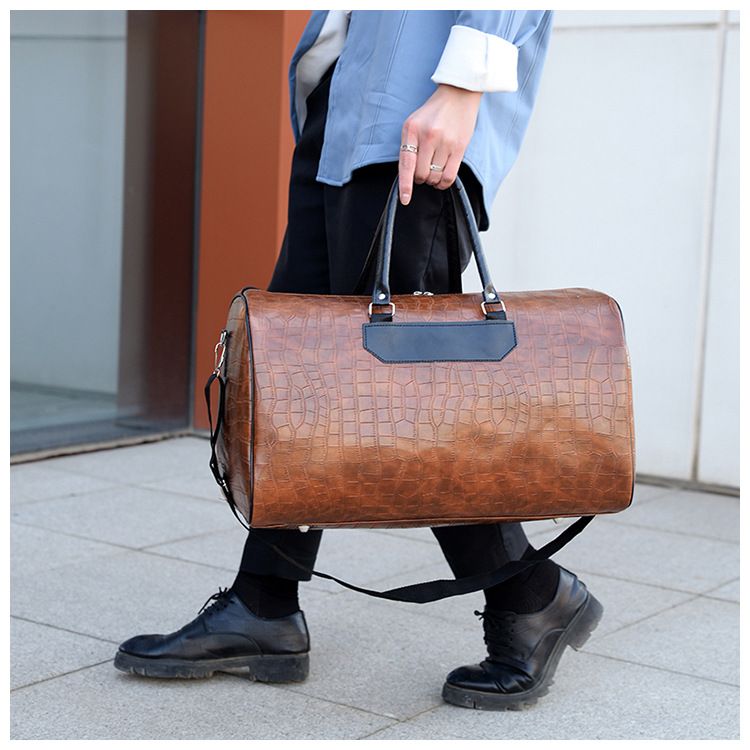 Travel Bags Gym Bag PU Crossbody Bag Business Travel Bag Short Trip Backpack Men's Large Capacity Luggage Tote
