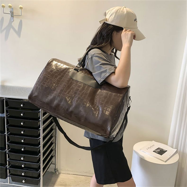 Travel Bags Gym Bag PU Crossbody Bag Business Travel Bag Short Trip Backpack Men's Large Capacity Luggage Tote