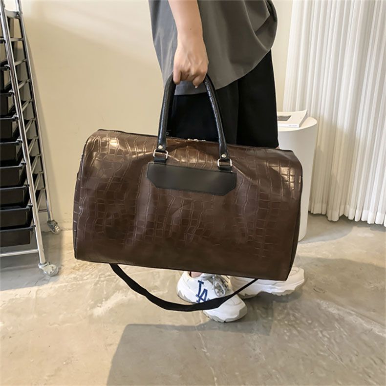 Travel Bags Gym Bag PU Crossbody Bag Business Travel Bag Short Trip Backpack Men's Large Capacity Luggage Tote