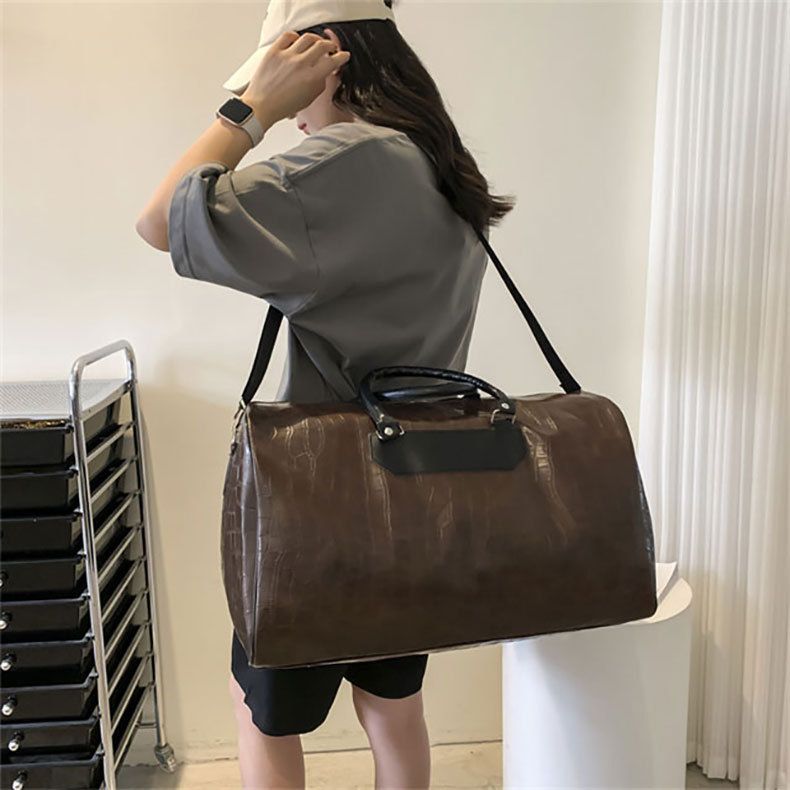 Travel Bags Gym Bag PU Crossbody Bag Business Travel Bag Short Trip Backpack Men's Large Capacity Luggage Tote