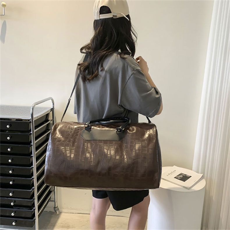 Travel Bags Gym Bag PU Crossbody Bag Business Travel Bag Short Trip Backpack Men's Large Capacity Luggage Tote