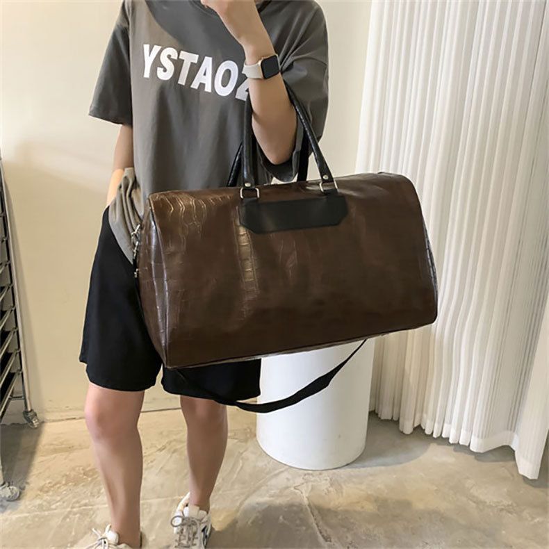 Travel Bags Gym Bag PU Crossbody Bag Business Travel Bag Short Trip Backpack Men's Large Capacity Luggage Tote