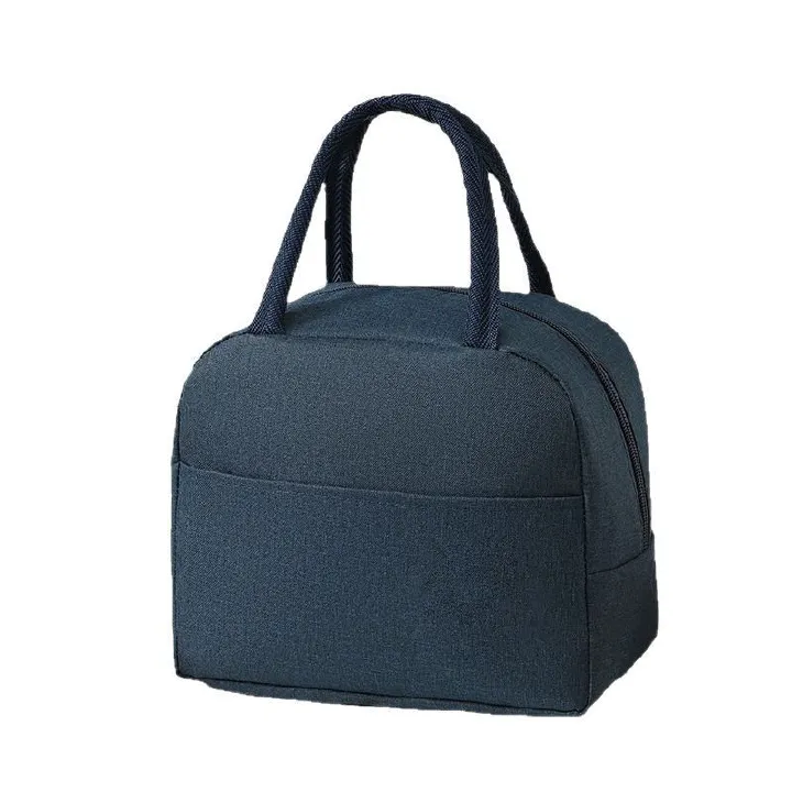 Handheld Oxford Fabric Lunch Bag Aluminum Foil Insulated Lunch Bag Bento Box Ice Preservation Thermal Cooler Bag Organizer Bags