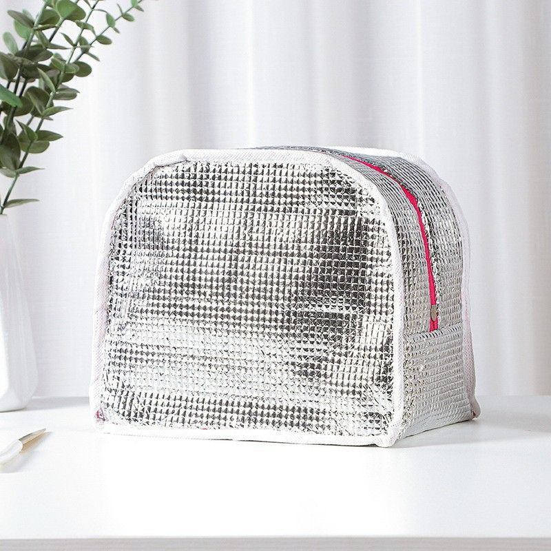 Handheld Oxford Fabric Lunch Bag Aluminum Foil Insulated Lunch Bag Bento Box Ice Preservation Thermal Cooler Bag Organizer Bags