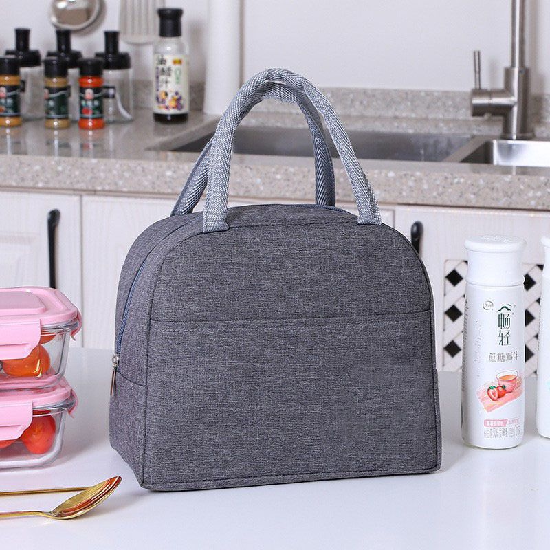 Handheld Oxford Fabric Lunch Bag Aluminum Foil Insulated Lunch Bag Bento Box Ice Preservation Thermal Cooler Bag Organizer Bags