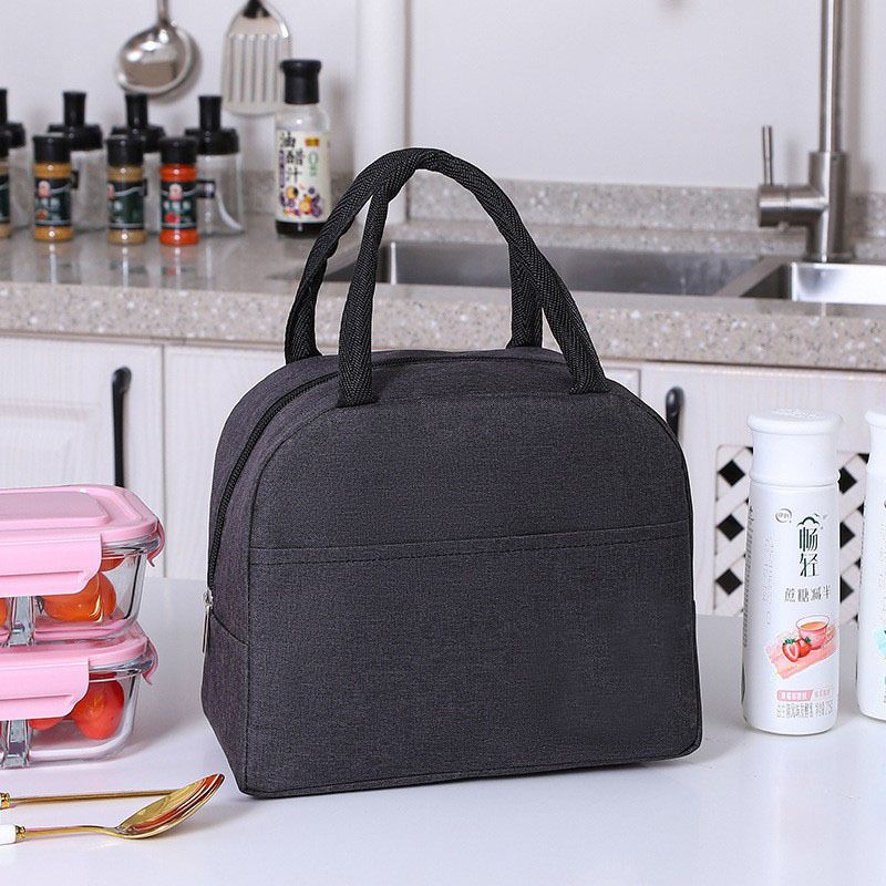 Handheld Oxford Fabric Lunch Bag Aluminum Foil Insulated Lunch Bag Bento Box Ice Preservation Thermal Cooler Bag Organizer Bags