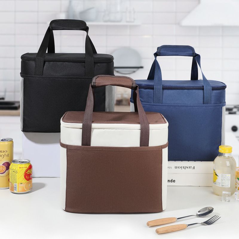 Handheld Large Insulated Bag Picnic Bag Large Ice Pack Aluminum Foil Thick Lunch Box Bag Lunch Bag Bento Bag Organizer Bags