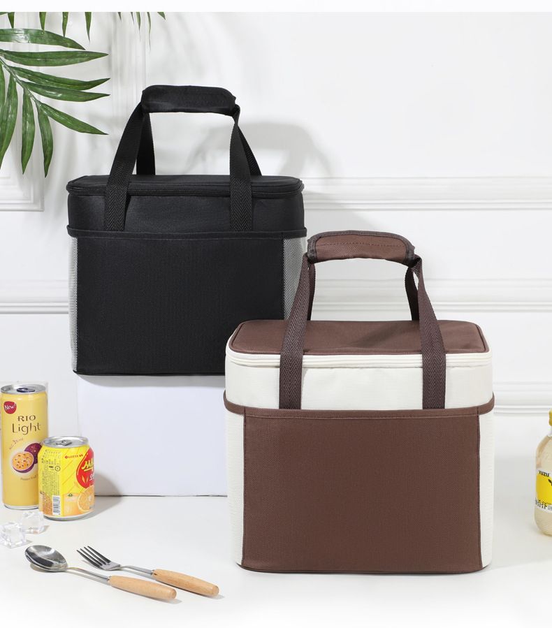 Handheld Large Insulated Bag Picnic Bag Large Ice Pack Aluminum Foil Thick Lunch Box Bag Lunch Bag Bento Bag Organizer Bags