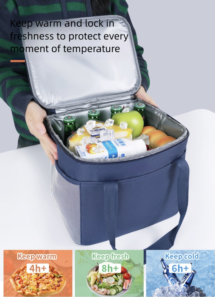 Handheld Large Insulated Bag Picnic Bag Large Ice Pack Aluminum Foil Thick Lunch Box Bag Lunch Bag Bento Bag Organizer Bags