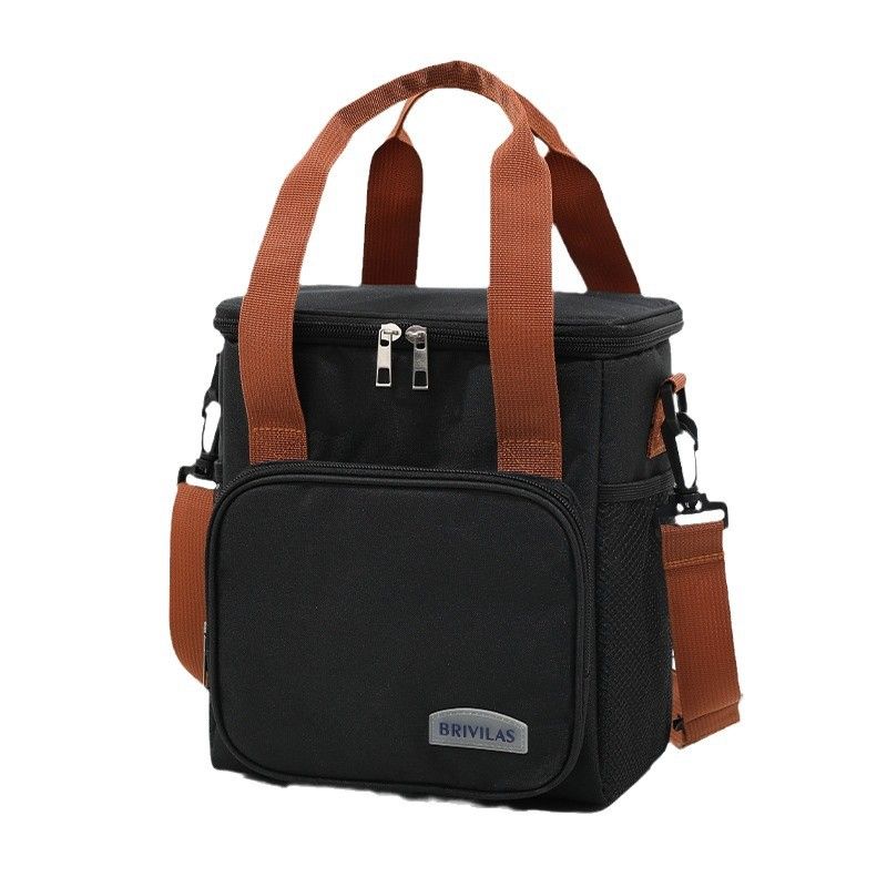 Handheld Thick Ice Bag Outdoor Picnic Bag Double Layered High Capacity Bento Bag Insulated Lunch Box Bag