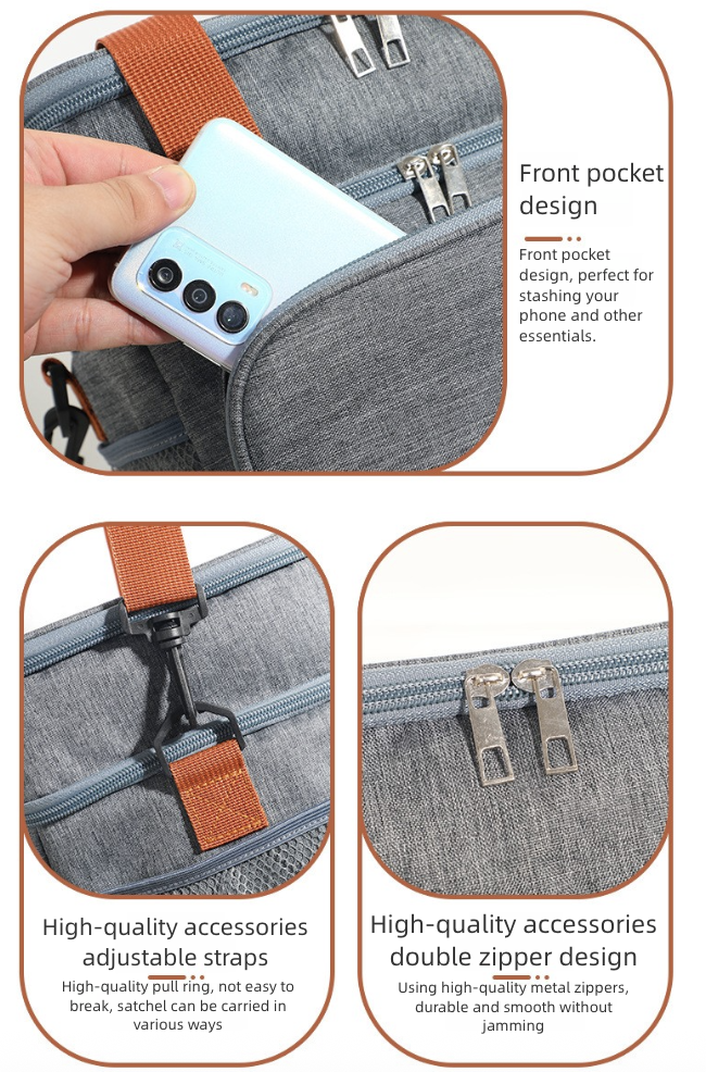 Handheld Thick Ice Bag Outdoor Picnic Bag Double Layered High Capacity Bento Bag Insulated Lunch Box Bag