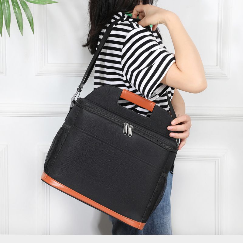 Outdoor Picnic Big Ice Pack Food Preservation Ice Protection Lunch Box Pack Bento Box Pack Work School Crossbody Hand-Held Carrying Lunch Bag