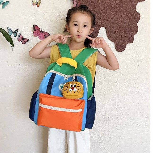Backpack Bag Girl Trendy Kindergarten Backpack Fashionable Nylon Lightweight Children's Backpack Girls' Boys' Backpack