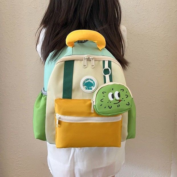 Backpack Bag Girl Trendy Kindergarten Backpack Fashionable Nylon Lightweight Children's Backpack Girls' Boys' Backpack