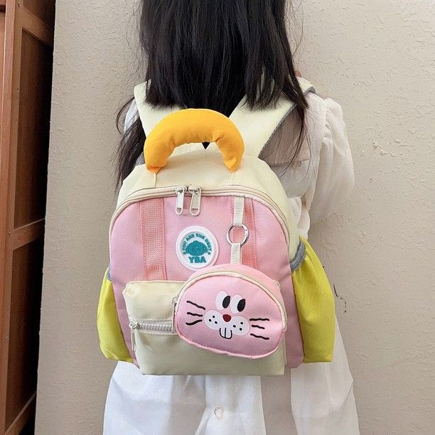 Backpack Bag Girl Trendy Kindergarten Backpack Fashionable Nylon Lightweight Children's Backpack Girls' Boys' Backpack