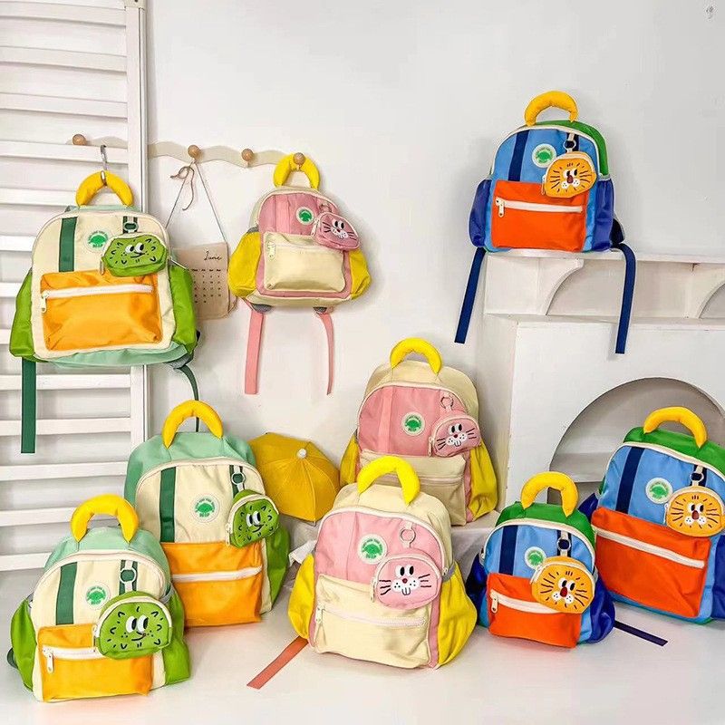 Backpack Bag Girl Trendy Kindergarten Backpack Fashionable Nylon Lightweight Children's Backpack Girls' Boys' Backpack