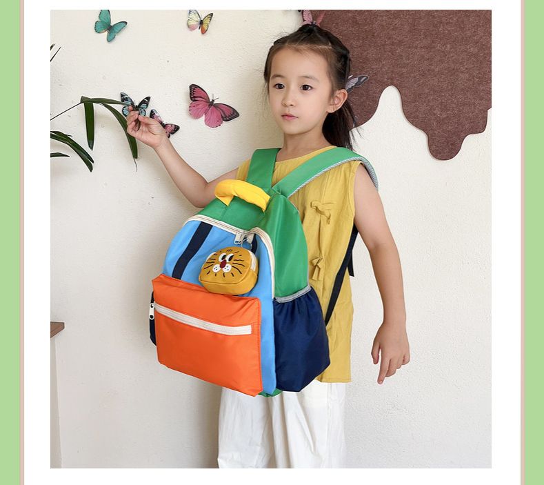 Backpack Bag Girl Trendy Kindergarten Backpack Fashionable Nylon Lightweight Children's Backpack Girls' Boys' Backpack