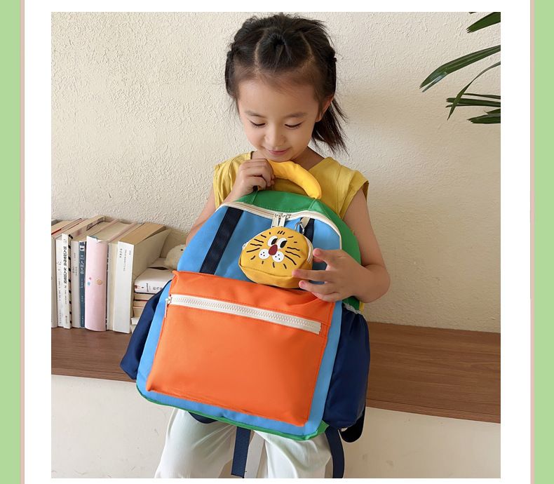 Backpack Bag Girl Trendy Kindergarten Backpack Fashionable Nylon Lightweight Children's Backpack Girls' Boys' Backpack