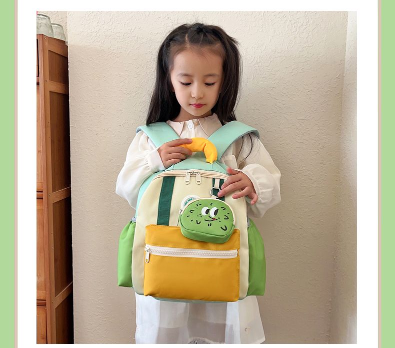 Backpack Bag Girl Trendy Kindergarten Backpack Fashionable Nylon Lightweight Children's Backpack Girls' Boys' Backpack